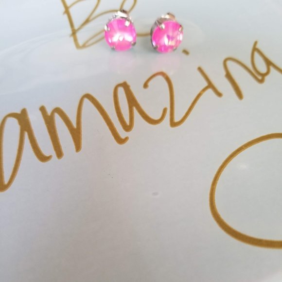 Sorrelli Pink Stud Earrings - Picture 10 of 14